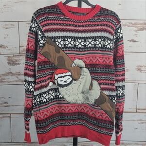Blizzard Bay Sloth Christmas Holiday Sweater M